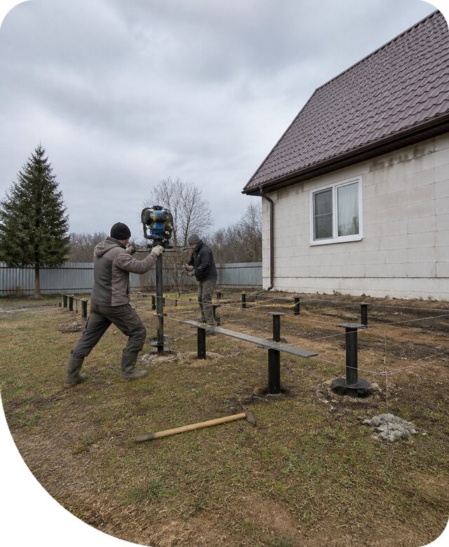 Винтовые сваи для пристройки и монтажа в Мирном под ключ